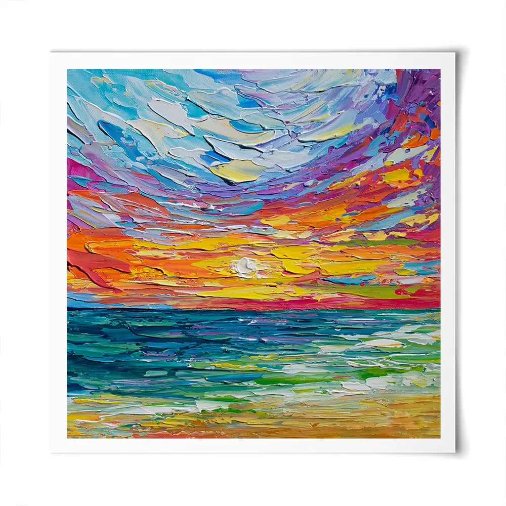 Sunset Swish Square Art Print Sunset Swish Square Art Print wall art product Art Print Shop