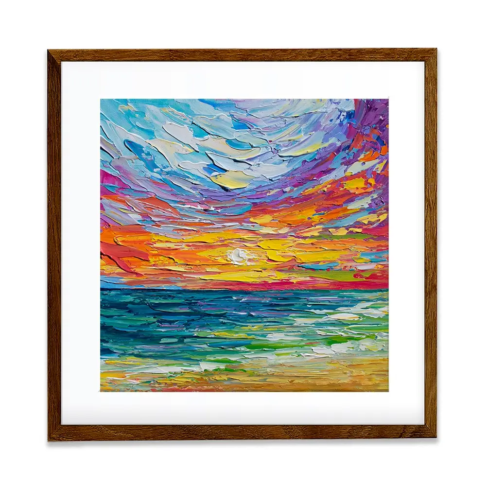 Sunset Swish Square Framed Art Print Sunset Swish Square Framed Art Print wall art product Art Print Shop