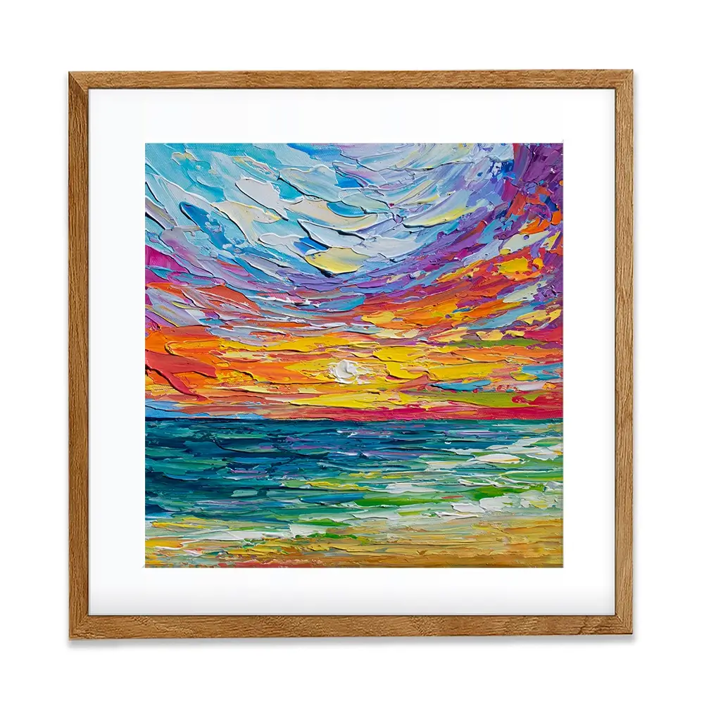 Sunset Swish Square Framed Art Print Sunset Swish Square Framed Art Print wall art product Art Print Shop