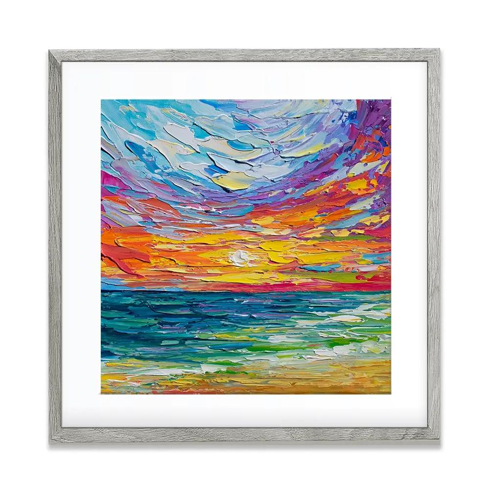 Sunset Swish Square Framed Art Print Sunset Swish Square Framed Art Print wall art product Art Print Shop
