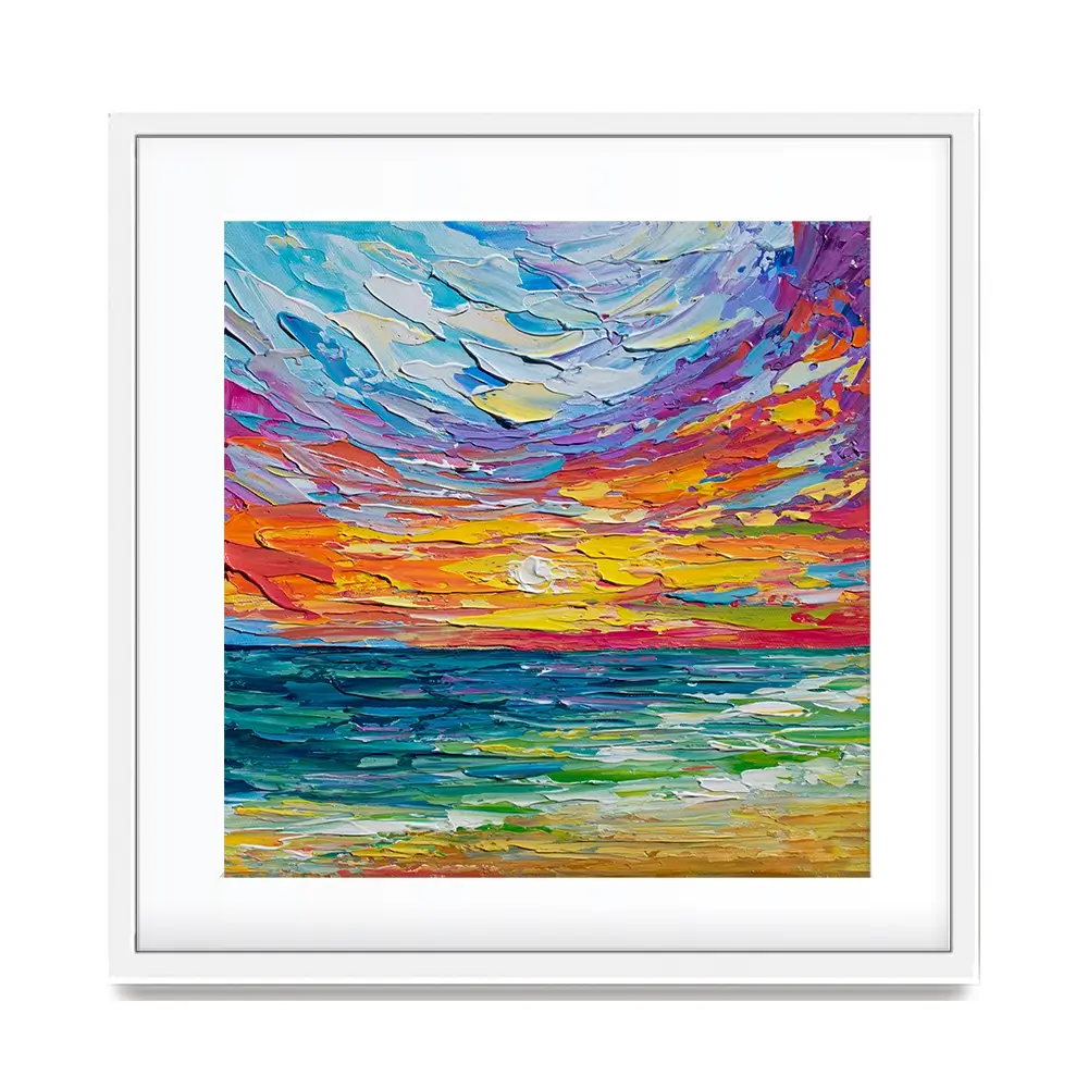 Sunset Swish Square Framed Art Print Sunset Swish Square Framed Art Print wall art product Art Print Shop