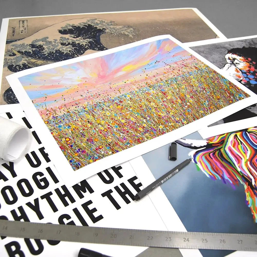 Sunset Wildflowers Art Print Sunset Wildflowers Art Print wall art product Olga Tkachyk