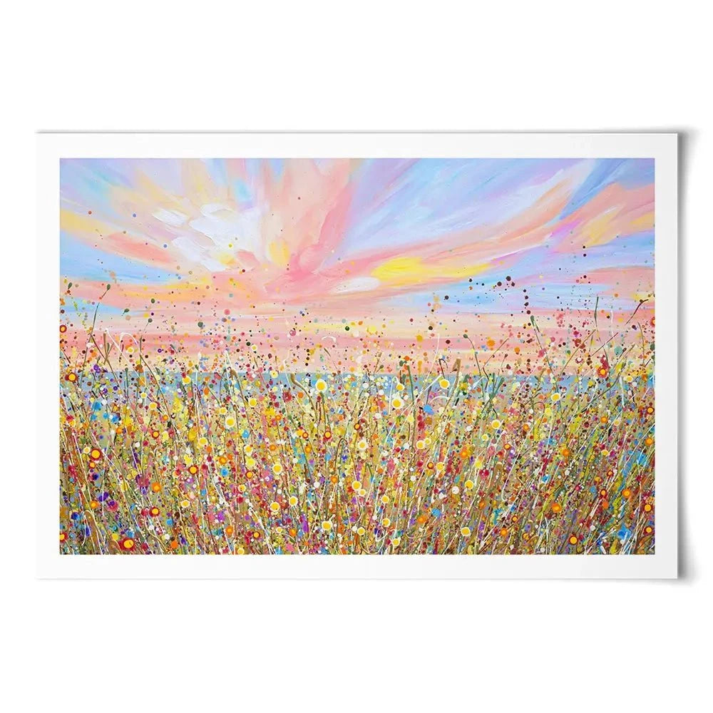 Sunset Wildflowers Art Print Sunset Wildflowers Art Print wall art product Olga Tkachyk