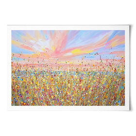 Sunset Wildflowers Art Print Sunset Wildflowers Art Print wall art product Olga Tkachyk