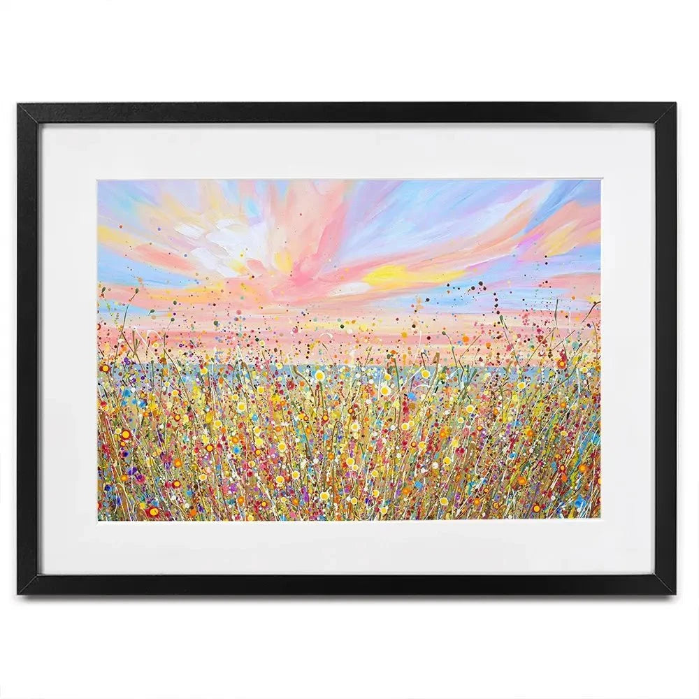 Sunset Wildflowers Framed Art Print Sunset Wildflowers Framed Art Print wall art product Olga Tkachyk