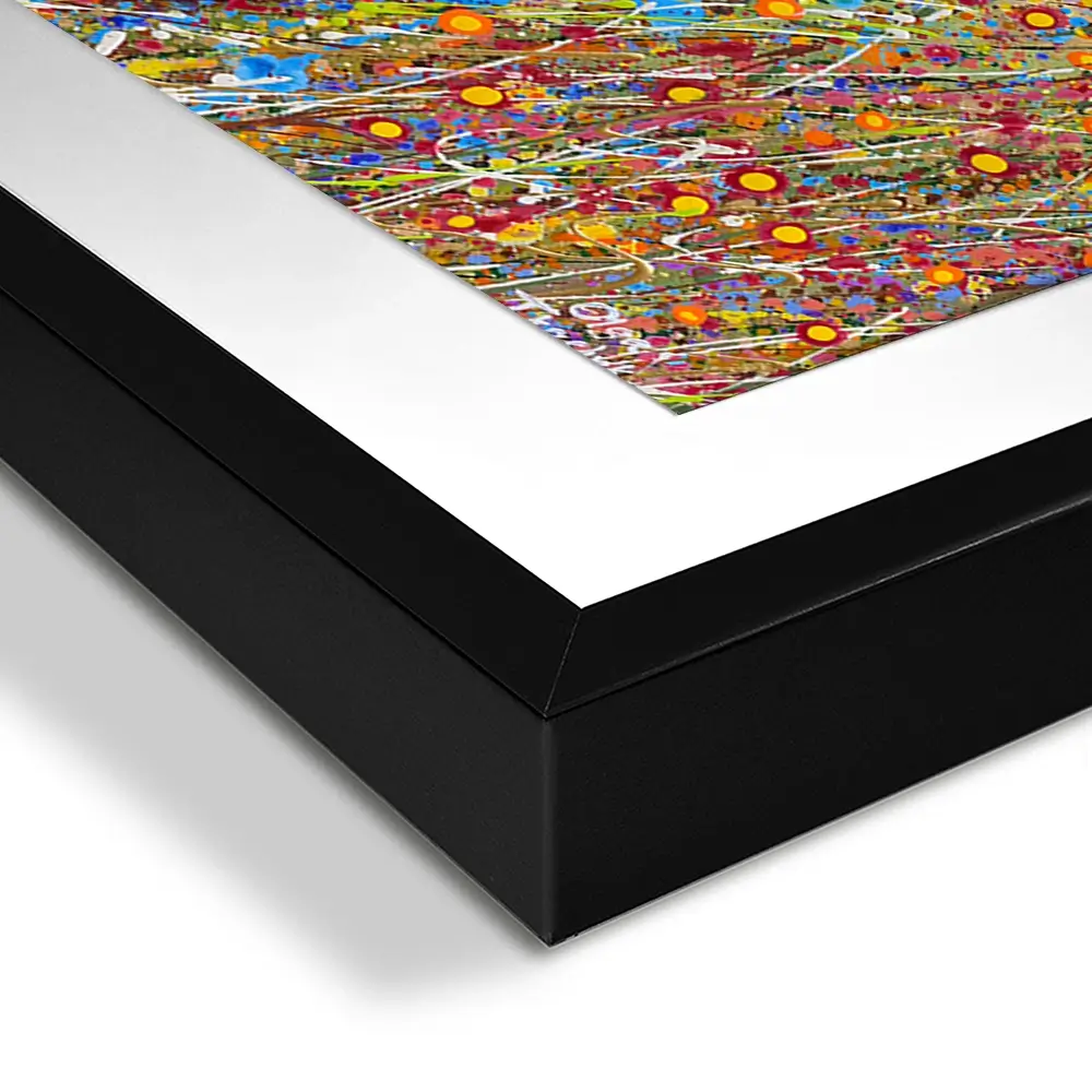 Sunset Wildflowers Framed Art Print Trio Sunset Wildflowers Framed Art Print Trio wall art product Olga Tkachyk