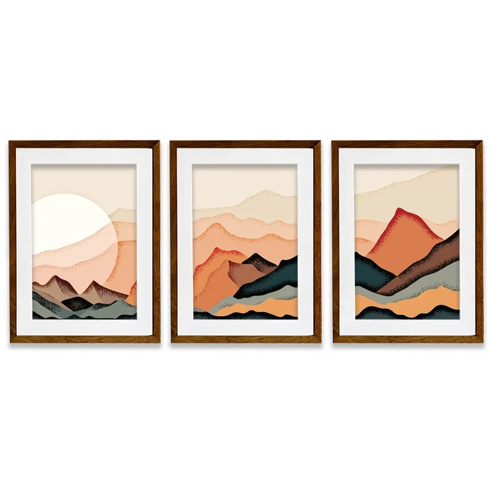 Sunshine Mountain View Framed Art Print Trio Sunshine Mountain View Framed Art Print Trio wall art product Valerii_M / Shutterstock