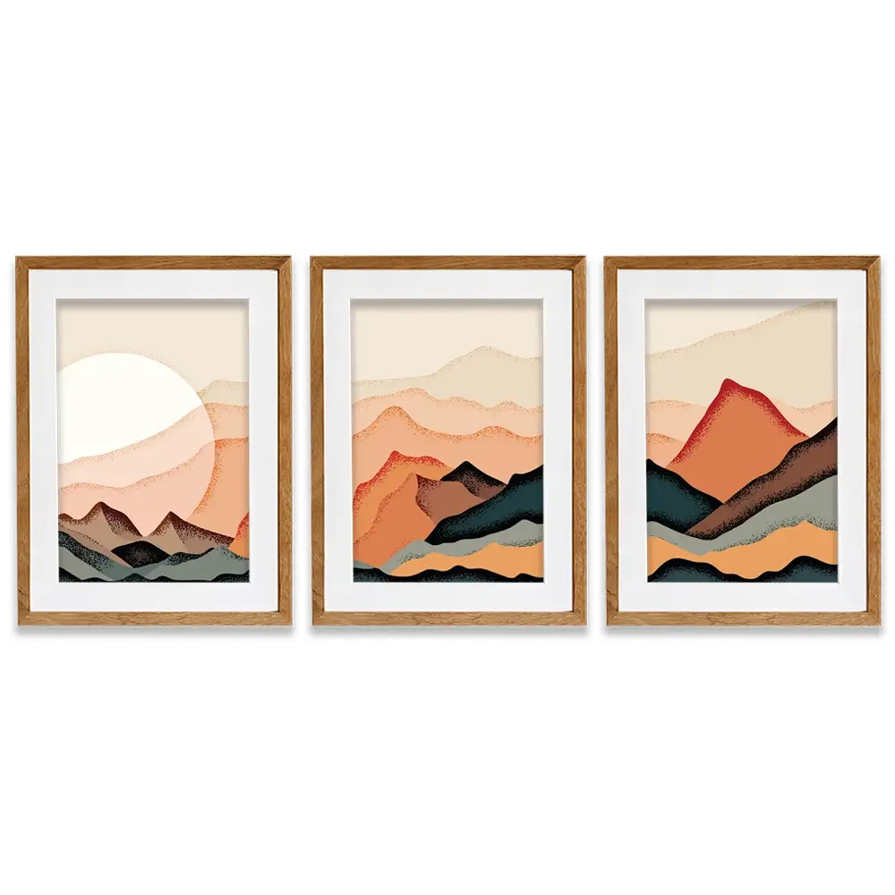 Sunshine Mountain View Framed Art Print Trio Sunshine Mountain View Framed Art Print Trio wall art product Valerii_M / Shutterstock