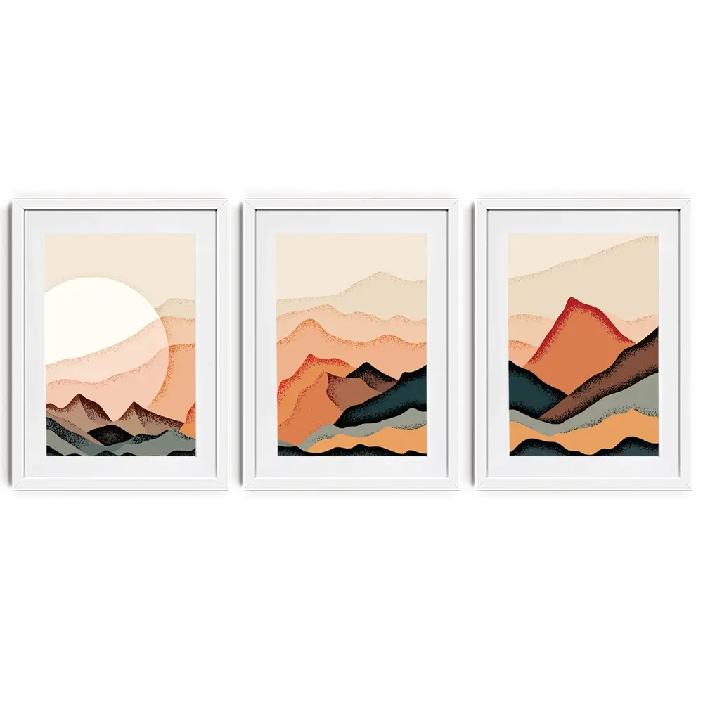 Sunshine Mountain View Framed Art Print Trio Sunshine Mountain View Framed Art Print Trio wall art product Valerii_M / Shutterstock
