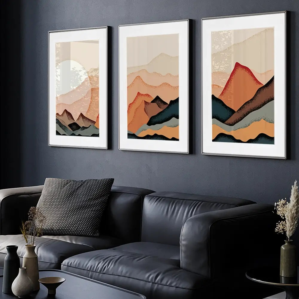Sunshine Mountain View Framed Art Print Trio Sunshine Mountain View Framed Art Print Trio wall art product Valerii_M / Shutterstock