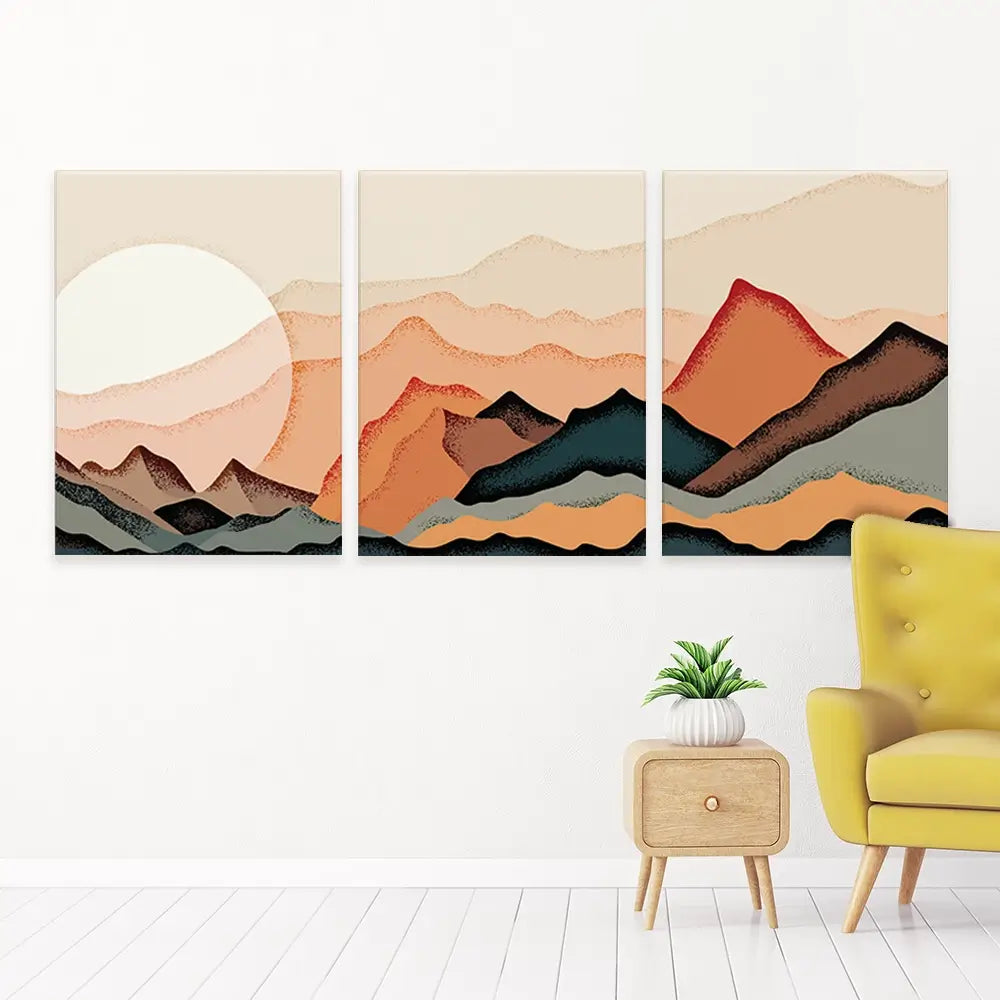 Sunshine Mountain View Trio Canvas Print Sunshine Mountain View Trio Canvas Print wall art product Valerii_M / Shutterstock