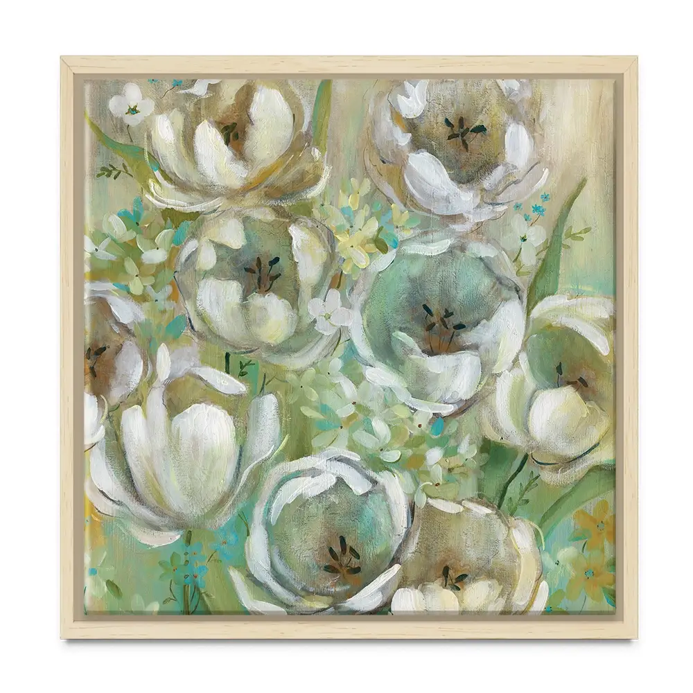 Sunwashed Tulips Square Canvas Print Sunwashed Tulips Square Canvas Print wall art product Carol Robinson