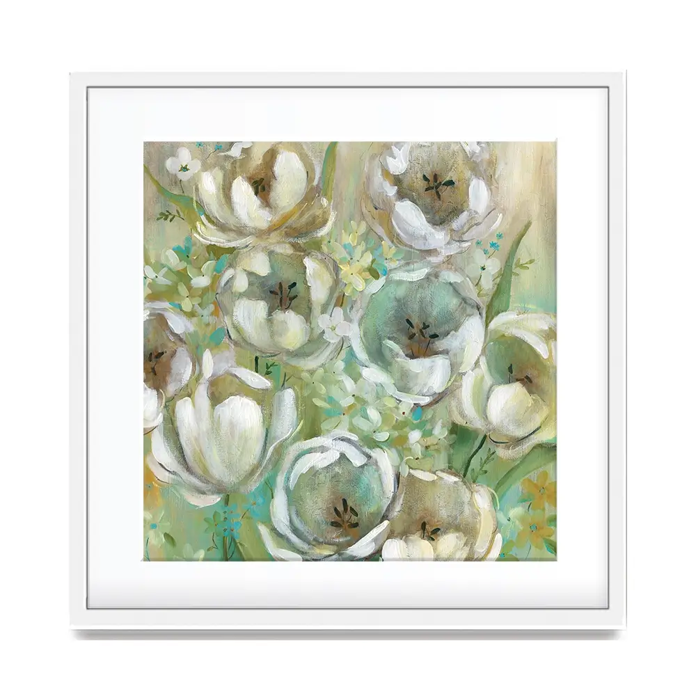 Sunwashed Tulips Square Framed Art Print Sunwashed Tulips Square Framed Art Print wall art product Carol Robinson