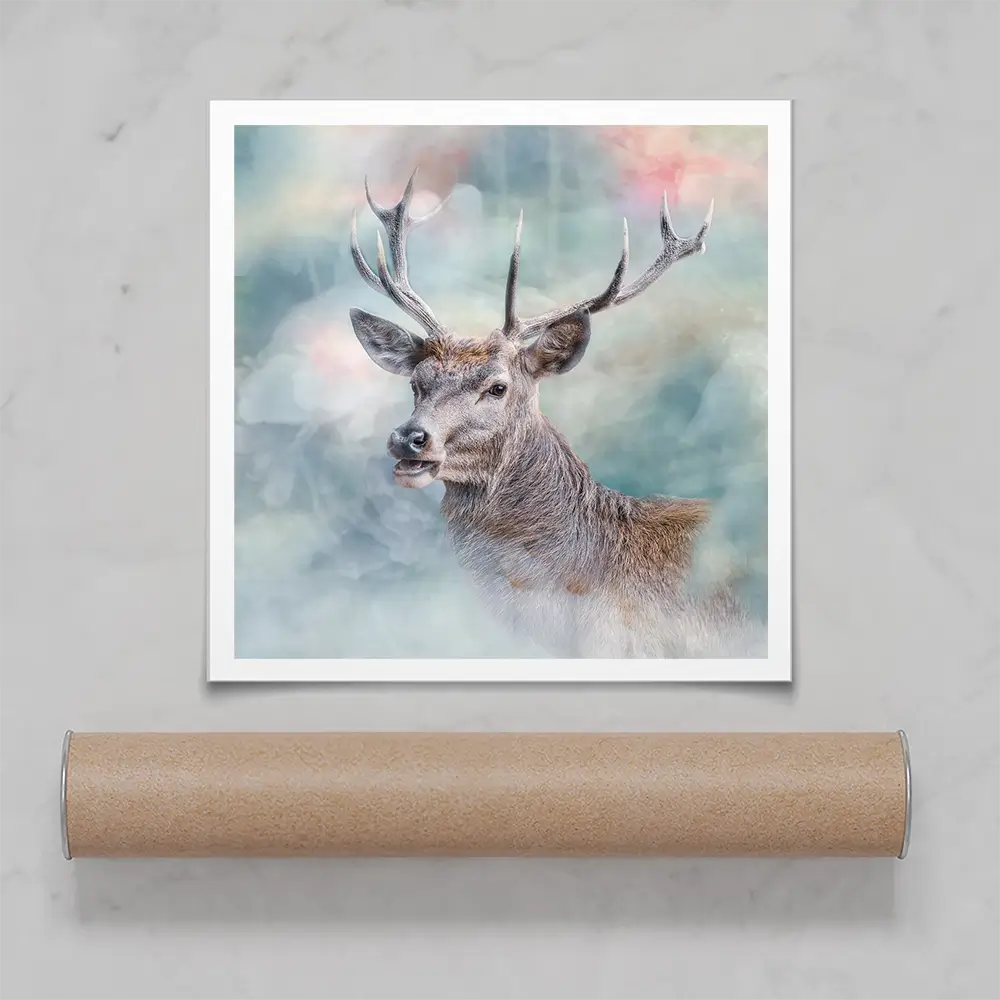Surreal Stag Square Art Print Surreal Stag Square Art Print wall art product jack53 / Shutterstock