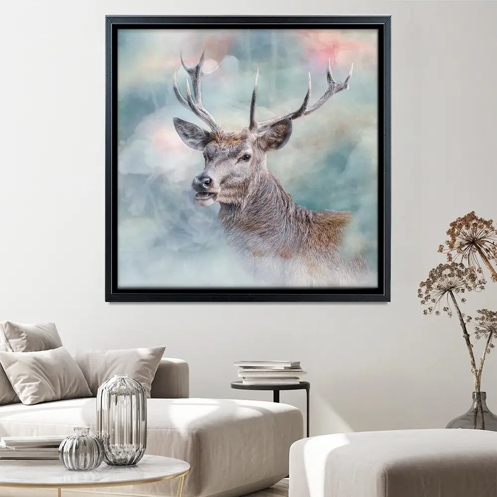 Surreal Stag Square Canvas Print Surreal Stag Square Canvas Print wall art product jack53 / Shutterstock