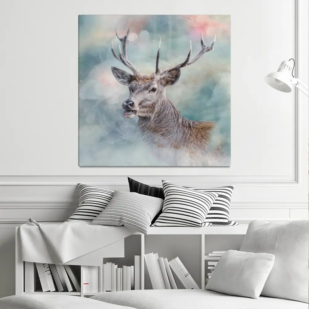 Surreal Stag Square Canvas Print Surreal Stag Square Canvas Print wall art product jack53 / Shutterstock
