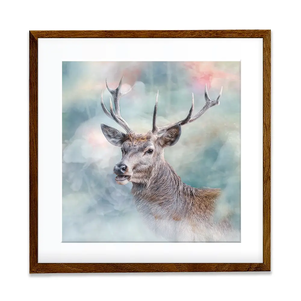 Surreal Stag Square Framed Art Print Surreal Stag Square Framed Art Print wall art product jack53 / Shutterstock