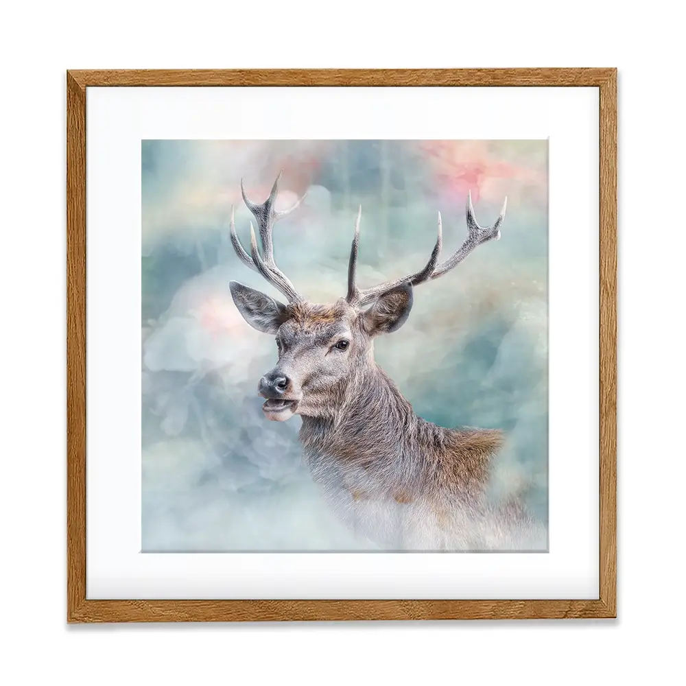 Surreal Stag Square Framed Art Print Surreal Stag Square Framed Art Print wall art product jack53 / Shutterstock