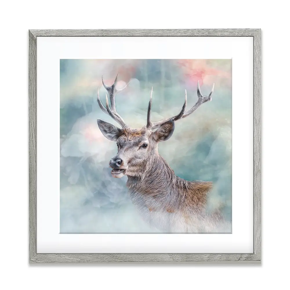 Surreal Stag Square Framed Art Print Surreal Stag Square Framed Art Print wall art product jack53 / Shutterstock