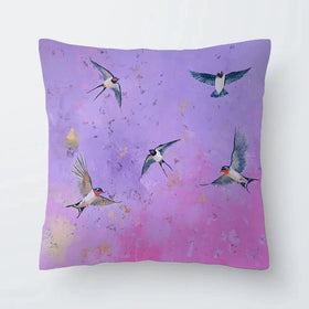 Swallows At Sunset Cushion Swallows At Sunset Cushion wall art product Laure Bury