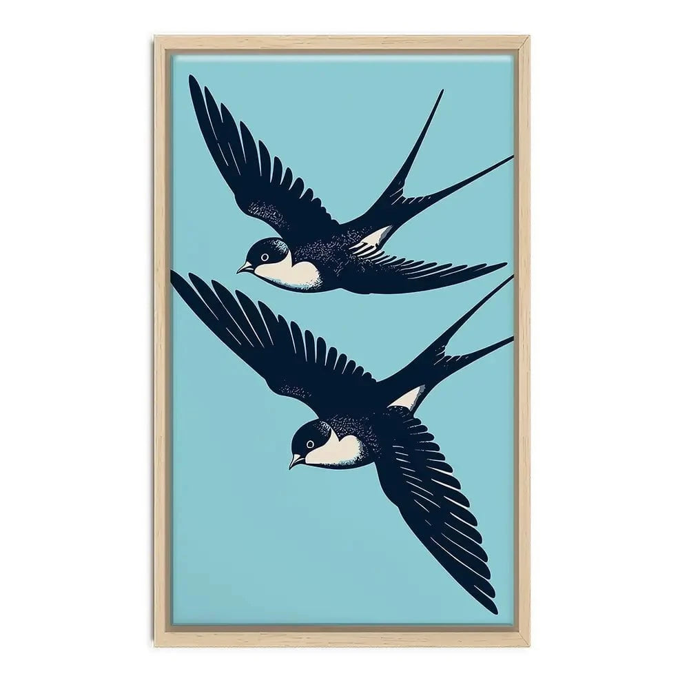Swallows Diving Canvas Print Swallows Diving Canvas Print wall art product P & M Print Gallery
