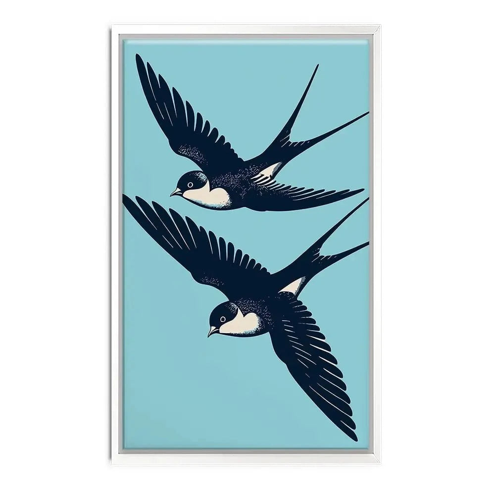 Swallows Diving Canvas Print Swallows Diving Canvas Print wall art product P & M Print Gallery