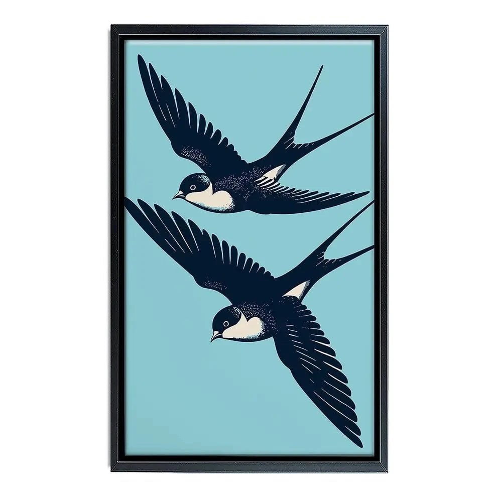 Swallows Diving Canvas Print Swallows Diving Canvas Print wall art product P & M Print Gallery