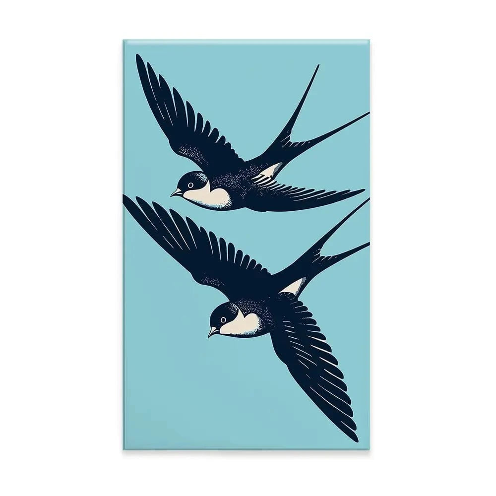Swallows Diving Canvas Print Swallows Diving Canvas Print wall art product P & M Print Gallery