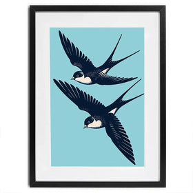 Swallows Diving Framed Art Print Swallows Diving Framed Art Print wall art product P & M Print Gallery