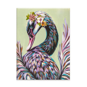 Swan With Flowers Canvas Print Swan With Flowers Canvas Print wall art product Carolee Vitaletti