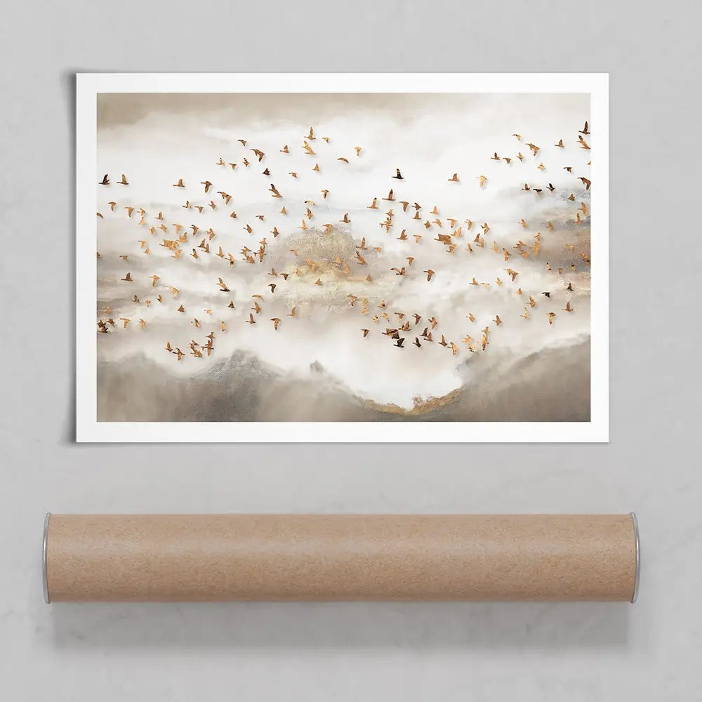Swarm Of Birds Art Print Swarm Of Birds Art Print wall art product Art Print Shop