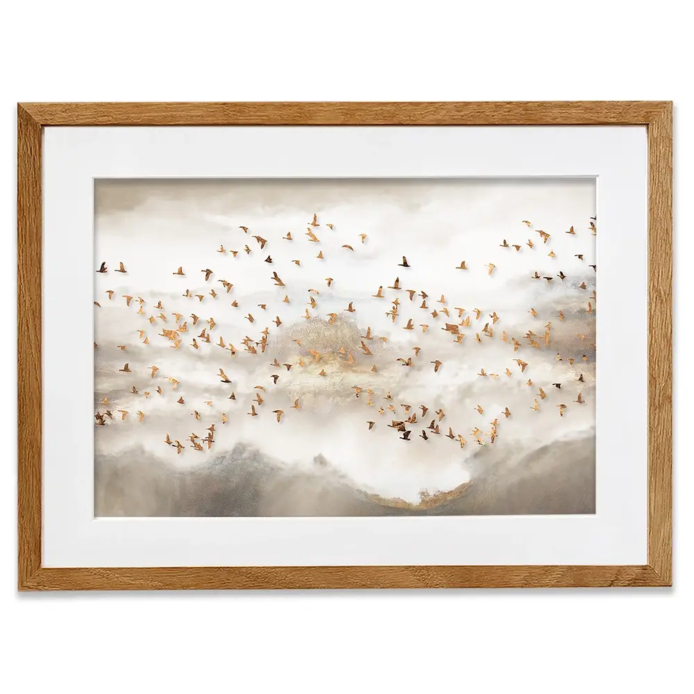 Swarm Of Birds Framed Art Print Swarm Of Birds Framed Art Print wall art product Art Print Shop