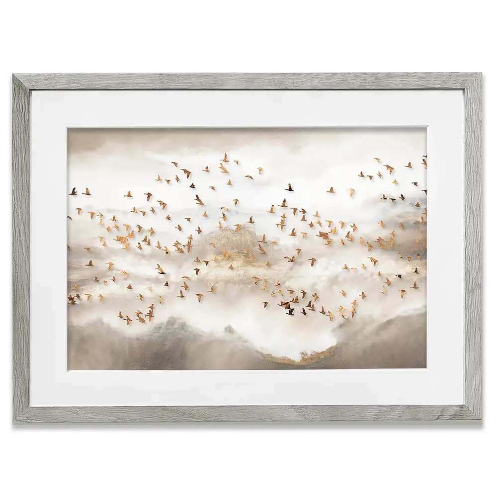 Swarm Of Birds Framed Art Print Swarm Of Birds Framed Art Print wall art product Art Print Shop