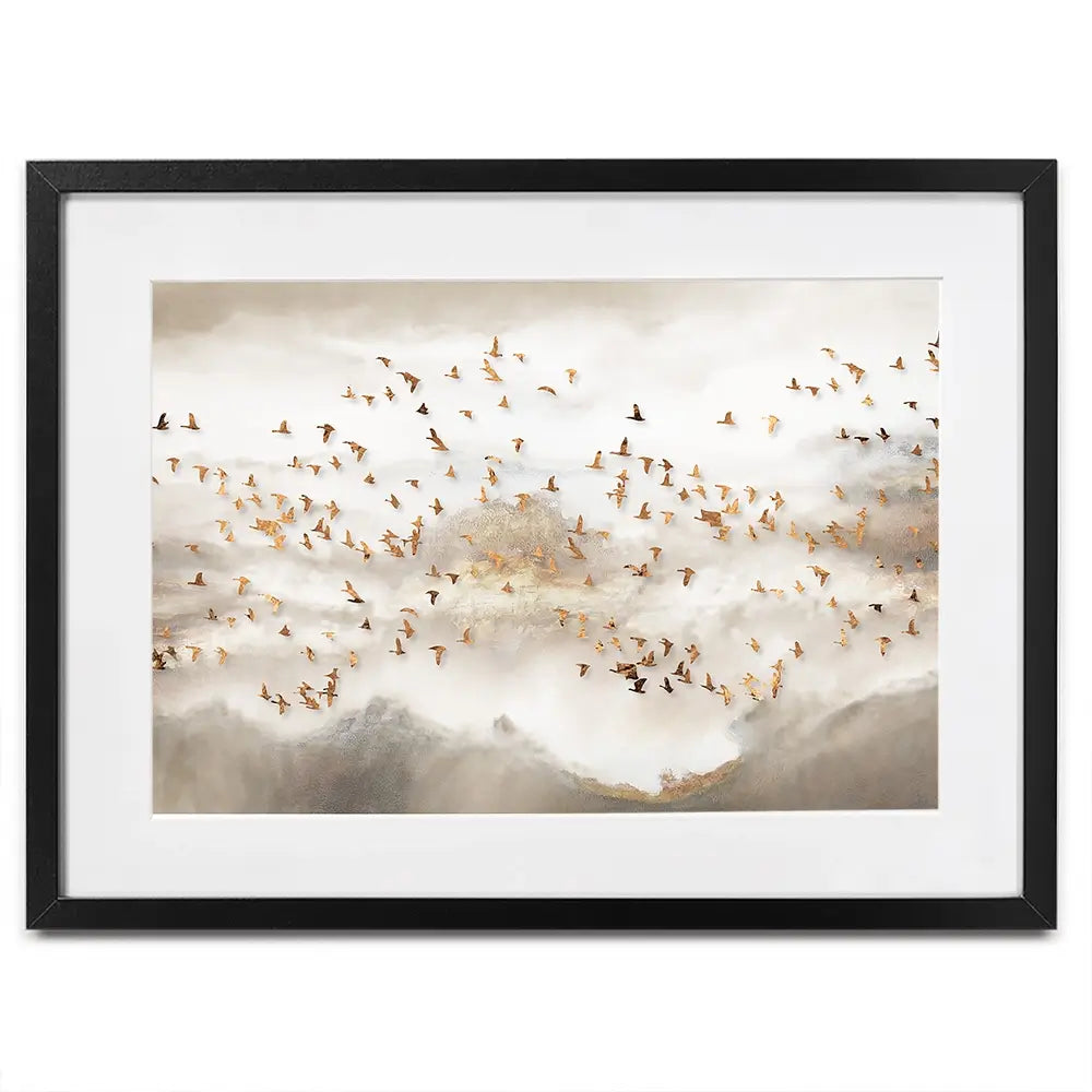 Swarm Of Birds Framed Art Print Swarm Of Birds Framed Art Print wall art product Art Print Shop