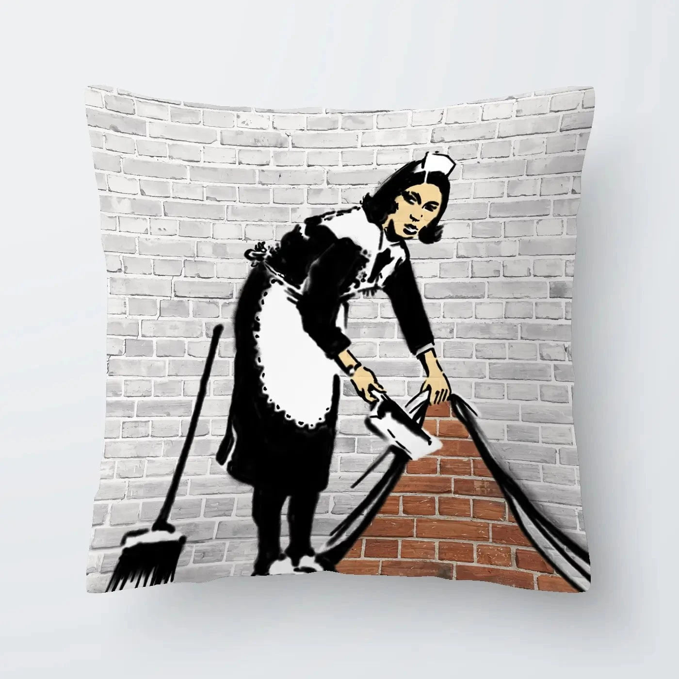 Sweep It Under The Carpet Cushion Sweep It Under The Carpet Cushion wall art product Banksy