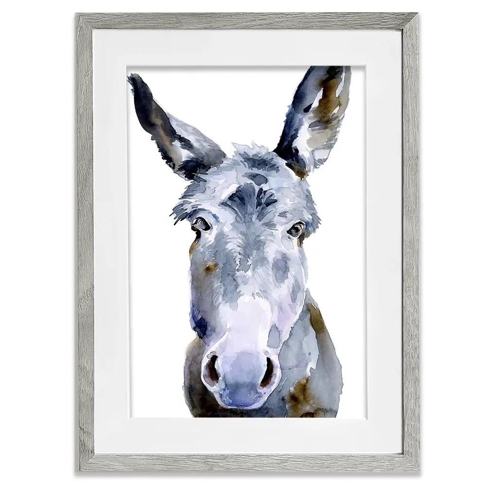 Sweet Donkey Framed Art Print Sweet Donkey Framed Art Print wall art product Jennifer Paxton Parker