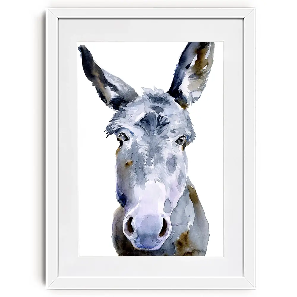 Sweet Donkey Framed Art Print Sweet Donkey Framed Art Print wall art product Jennifer Paxton Parker