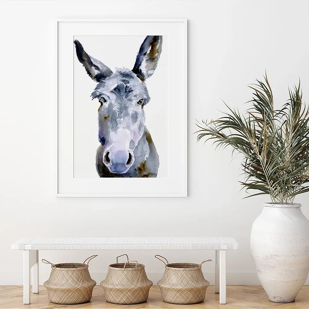 Sweet Donkey Framed Art Print Sweet Donkey Framed Art Print wall art product Jennifer Paxton Parker
