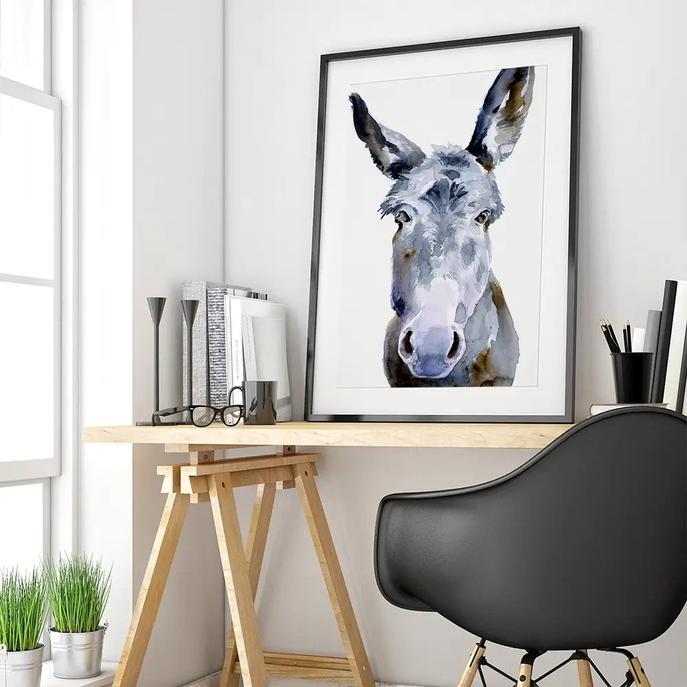 Sweet Donkey Framed Art Print Sweet Donkey Framed Art Print wall art product Jennifer Paxton Parker