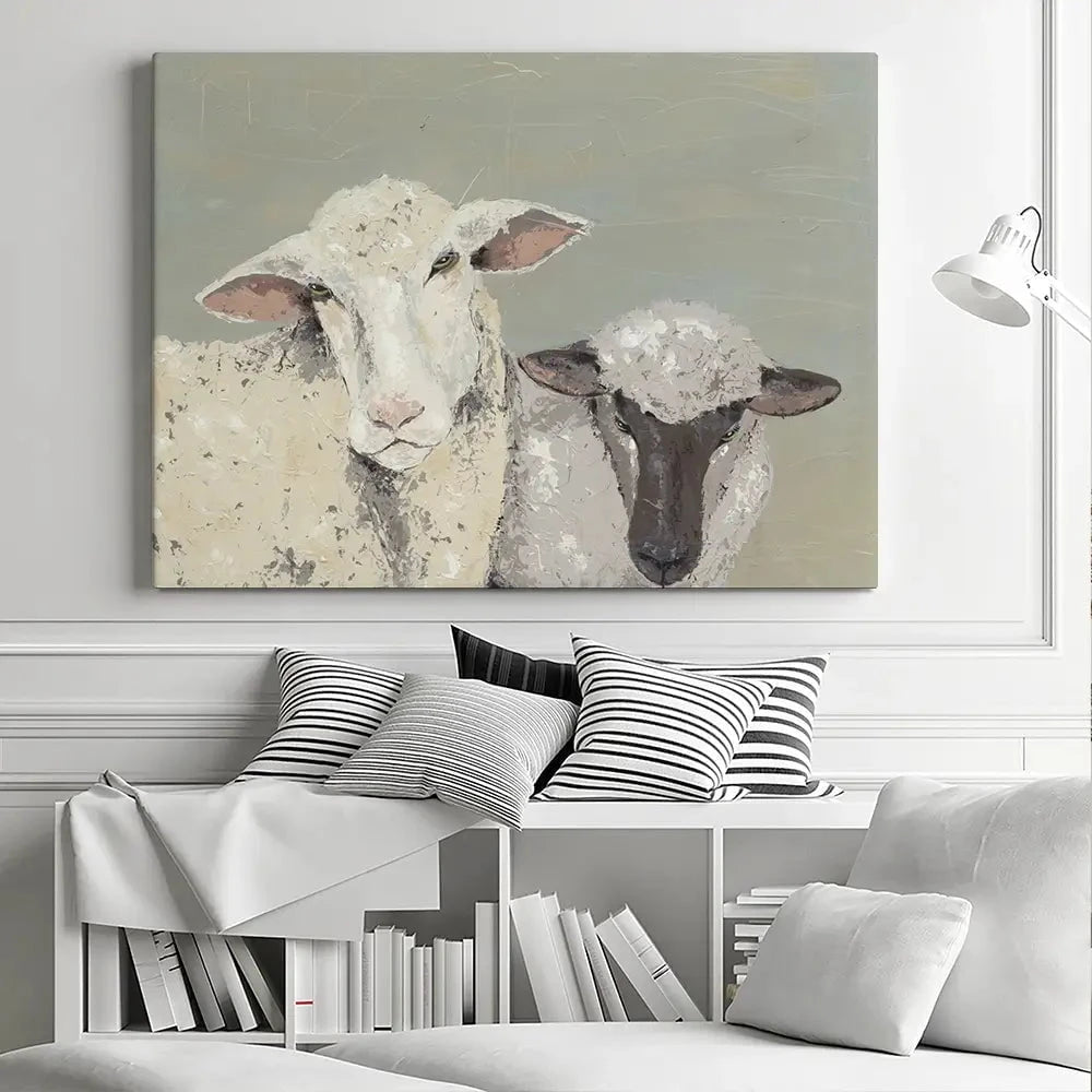 Sweet Lambs Canvas Print Sweet Lambs Canvas Print wall art product Jade Reynolds