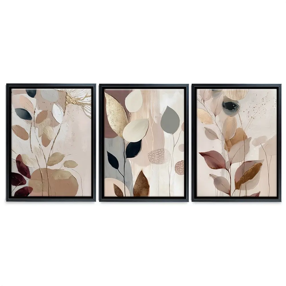 Sweet Leaves Trio Canvas Print Sweet Leaves Trio Canvas Print wall art product Bella Eve