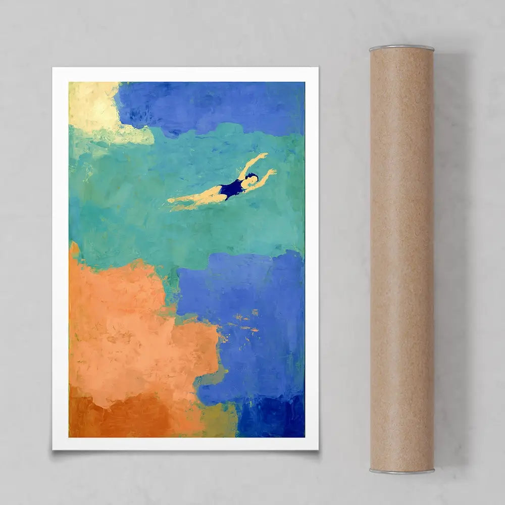 Swimmer Art Print Swimmer Art Print wall art product Treechild