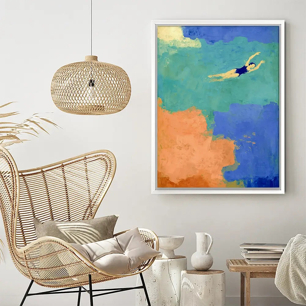 Swimmer Canvas Print Swimmer Canvas Print wall art product Treechild