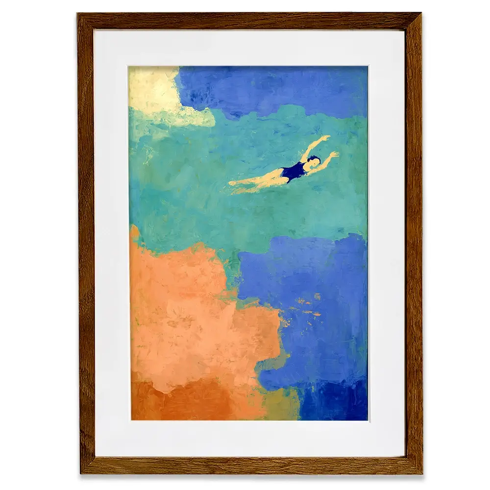 Swimmer Framed Art Print Swimmer Framed Art Print wall art product Treechild