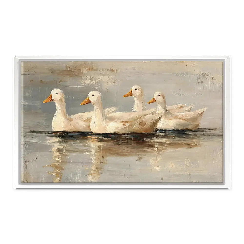 Swimming Ducks Canvas Print Swimming Ducks Canvas Print wall art product Art by Özge - Independent