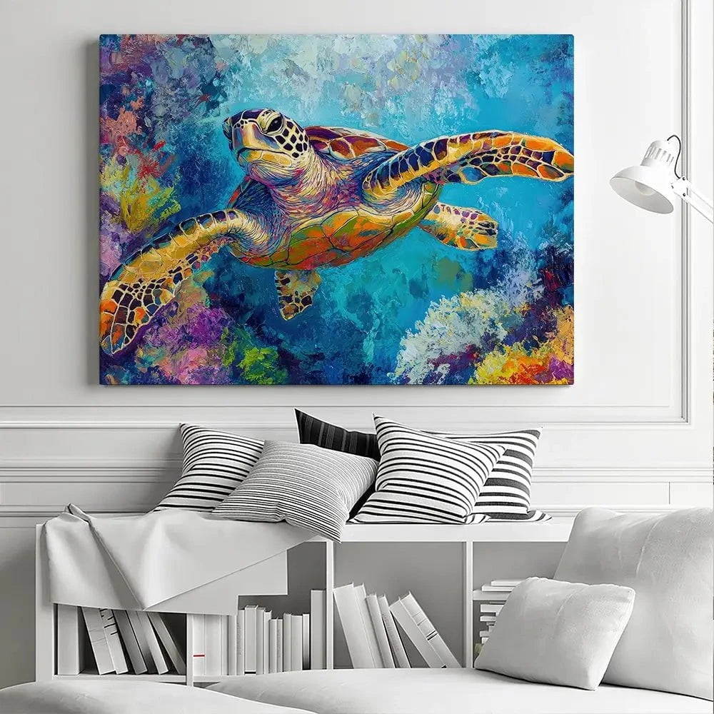 Swimming In Colour 2 Canvas Print Swimming In Colour 2 Canvas Print wall art product Petals Prints Design - Independent