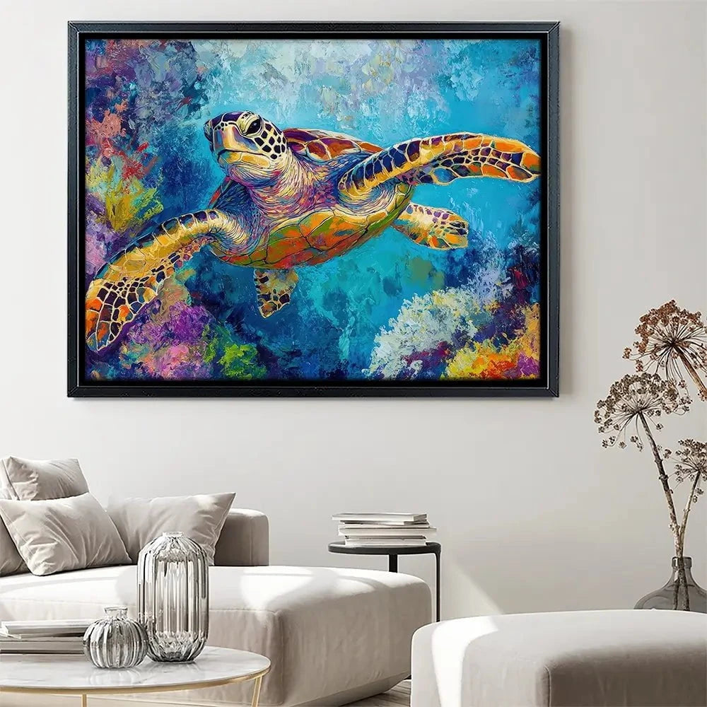 Swimming In Colour 2 Canvas Print Swimming In Colour 2 Canvas Print wall art product Petals Prints Design - Independent