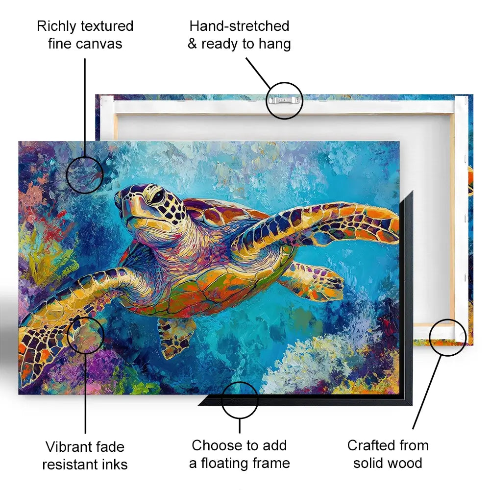 Swimming In Colour 2 Canvas Print Swimming In Colour 2 Canvas Print wall art product Petals Prints Design - Independent