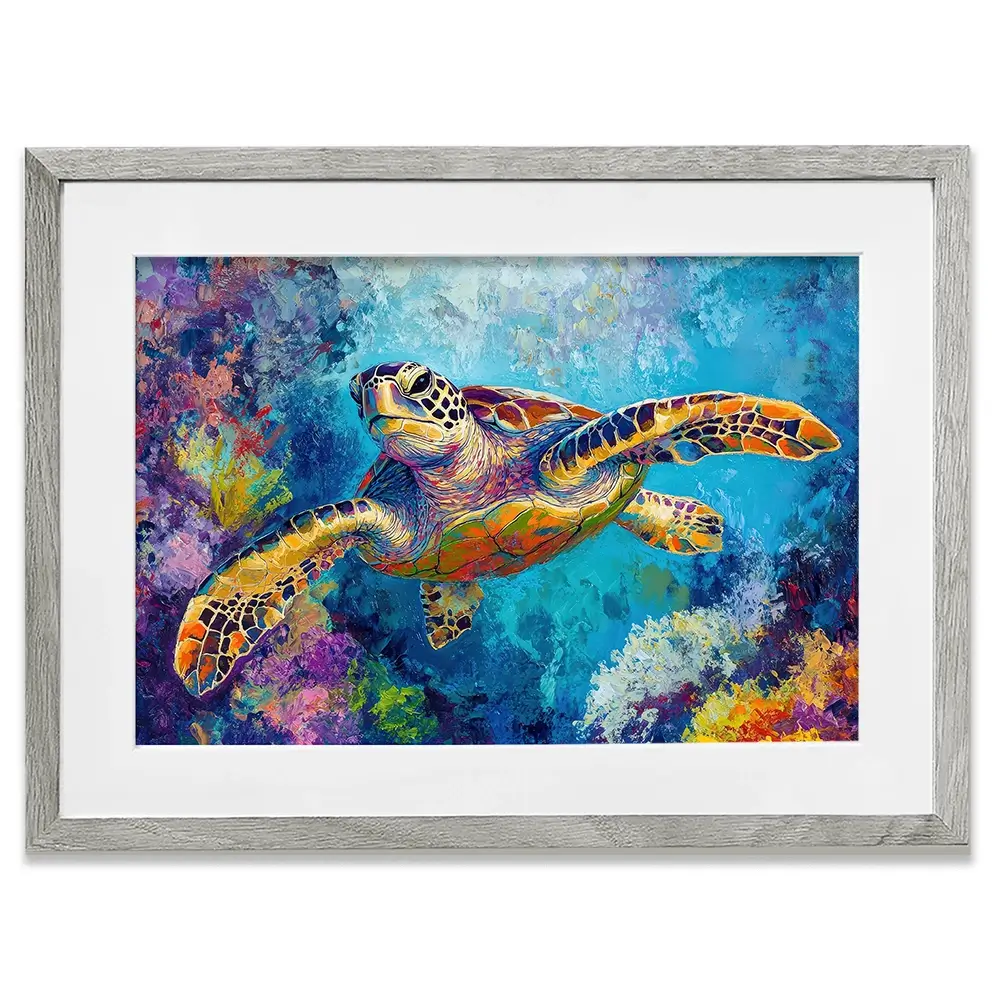Swimming In Colour 2 Framed Art Print Swimming In Colour 2 Framed Art Print wall art product Petals Prints Design - Independent
