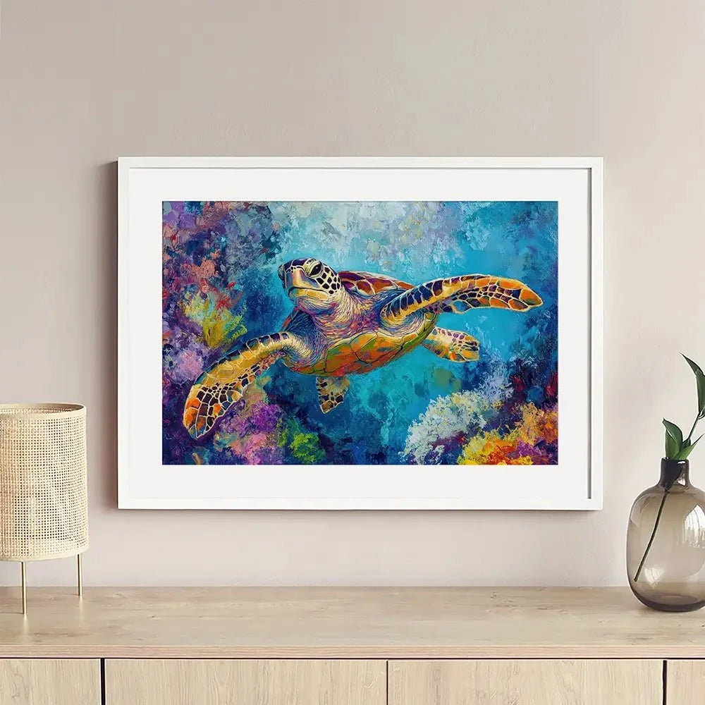 Swimming In Colour 2 Framed Art Print Swimming In Colour 2 Framed Art Print wall art product Petals Prints Design - Independent